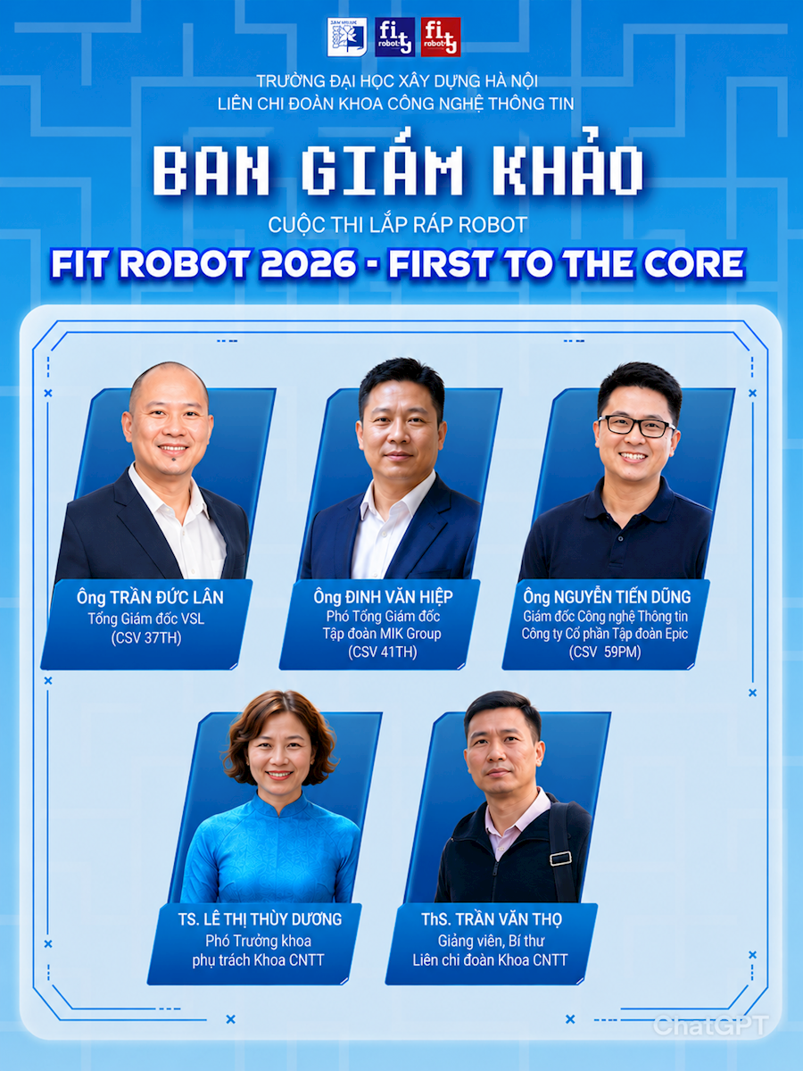 LỘ DIỆN DÀN BAN GIÁM KHẢO CHUNG KẾT FIT ROBOT 2026 – AI SẼ CHINH PHỤC NGÔI VƯƠNG?